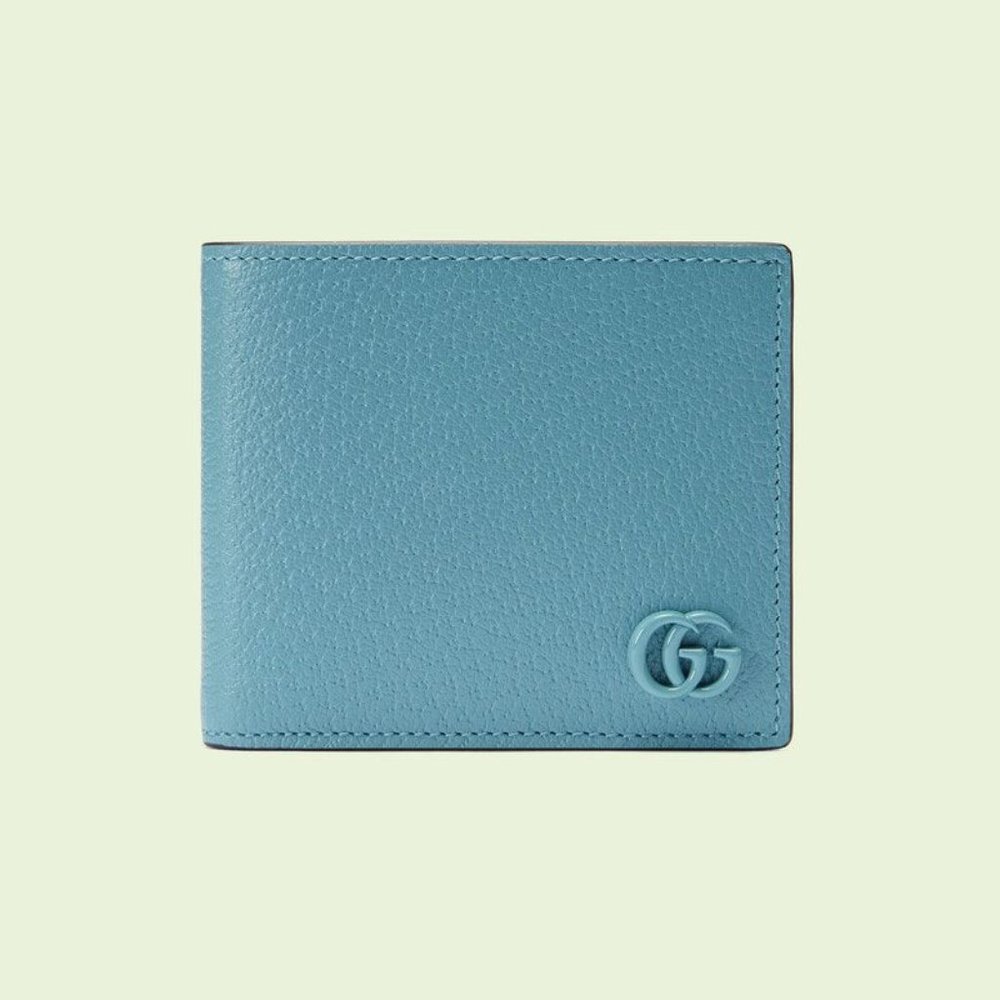 Gucci GG Marmont Card Case Wallet in Blue NEW IN BOX